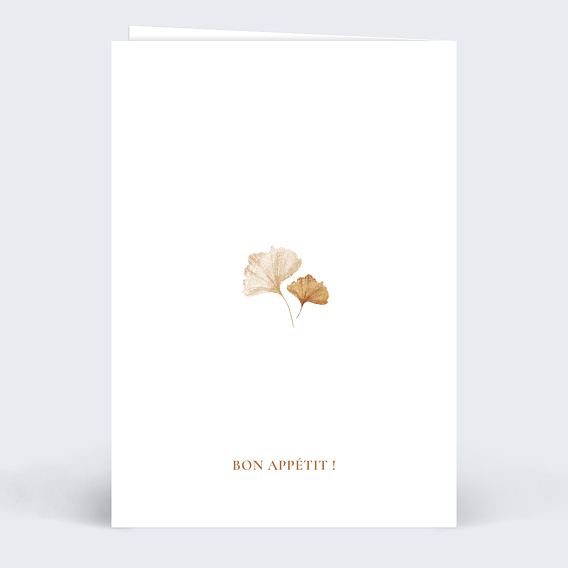 Menu mariage Ginkgo délicats Verso