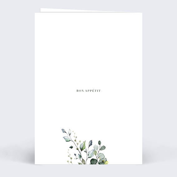 Menu mariage Herbarium Verso