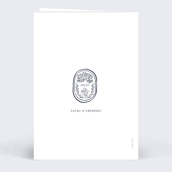 Menu mariage Passeport Verso