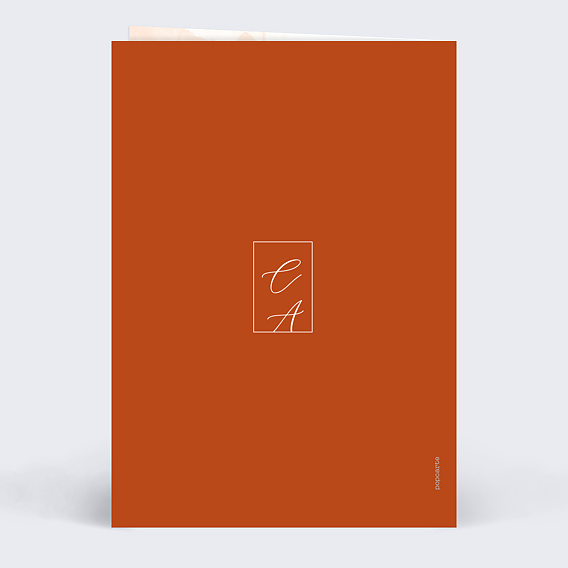 Menu mariage Été Indien Verso