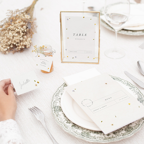 Menu mariage Fleurs Pressées Après 4
