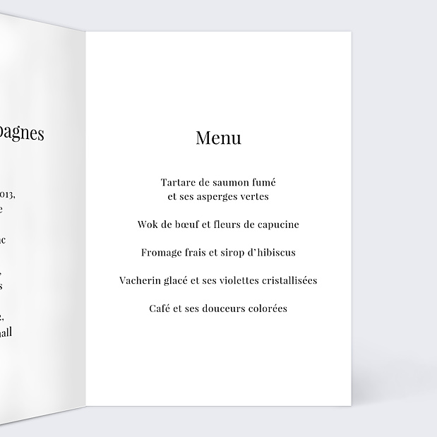 Menu Calligraphie Intérieur Droit