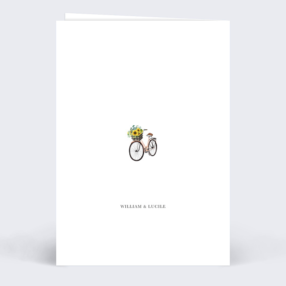 Menu mariage Tournesol Verso