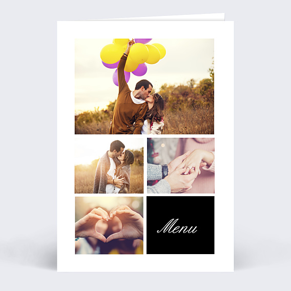 Menu mariage Menu de Mariage Classique Multiphotos
