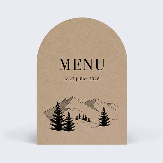Menu mariage Idylle à la Montagne