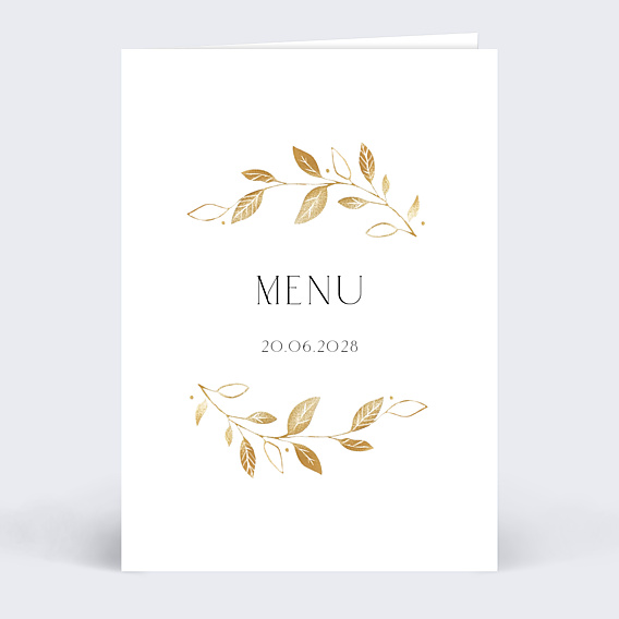 Menu mariage Couronne Chic