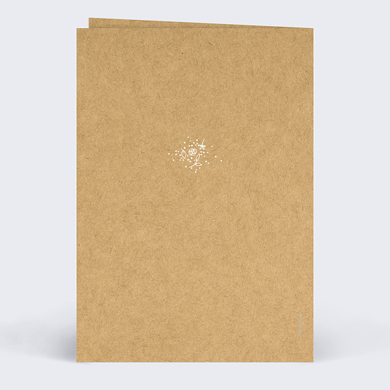 Menu mariage Fleurs de Printemps Verso