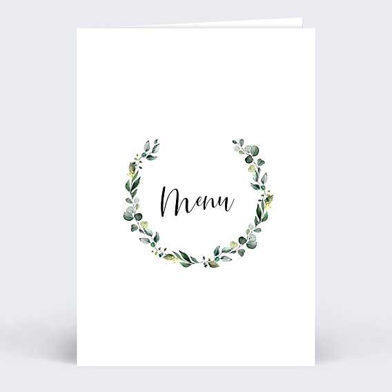 Menu mariage Couronne Eucalyptus