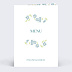 Menu mariage Petites fleurs bleues