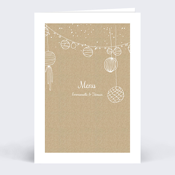 Menu mariage Instant Rêvé