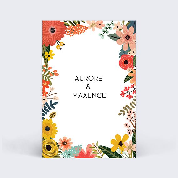 Menu Mariage Bouquet Printanier