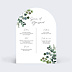 Menu mariage Branche d'Eucalyptus Verso