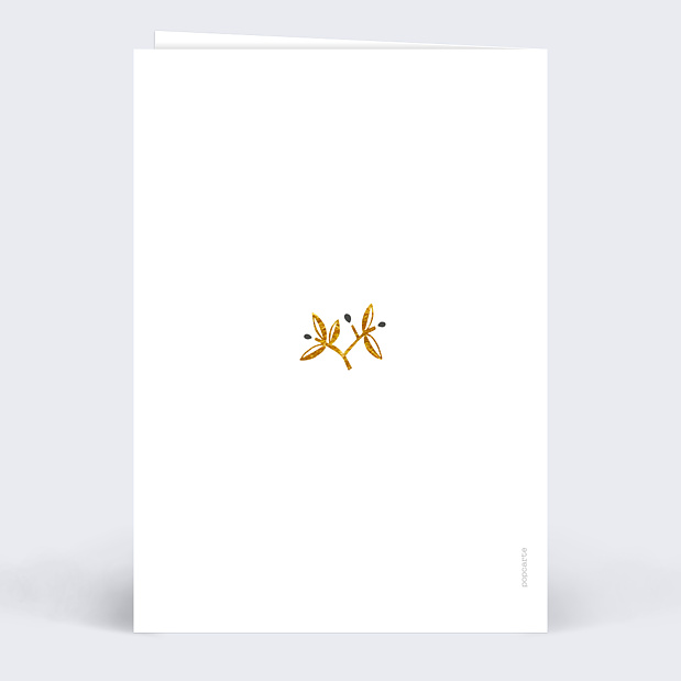 Menu de Mariage Oliviers Verso