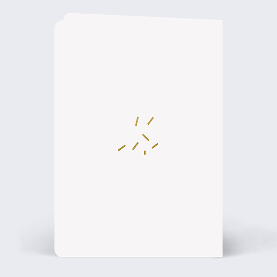 Menu mariage Paillettes chic Verso