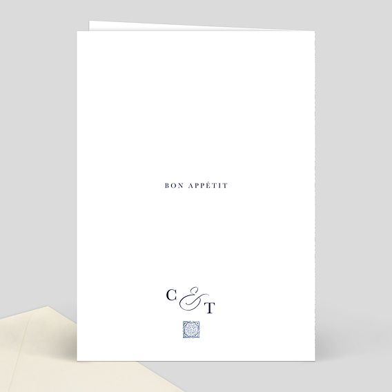 Menu mariage Azulejos Verso