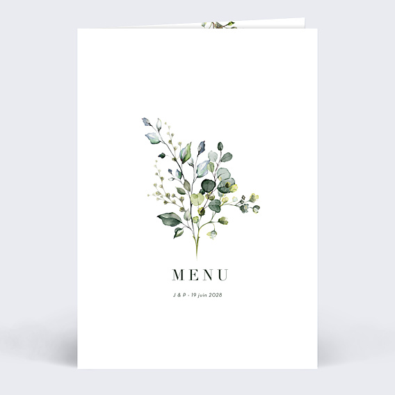 Menu mariage Herbarium