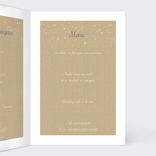 Menu de Mariage Instant Rêvé Intérieur Droit