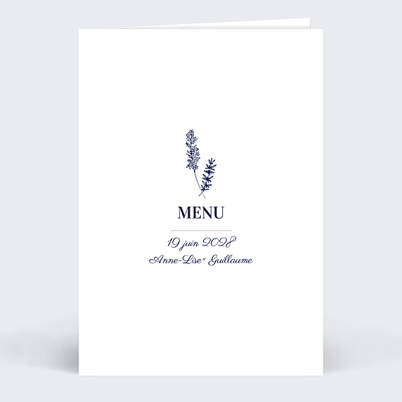 Menu mariage Jolie Lavande