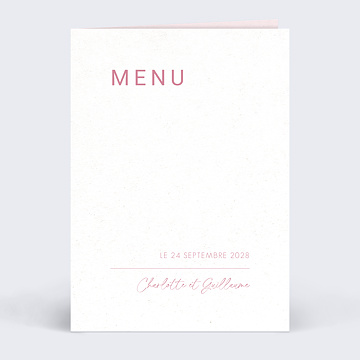 Menu Mariage Maison Lemoine X Popcarte - Ivory