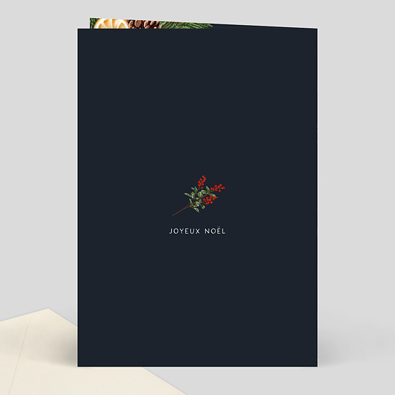 Menu de Noël Essence d'hiver Verso