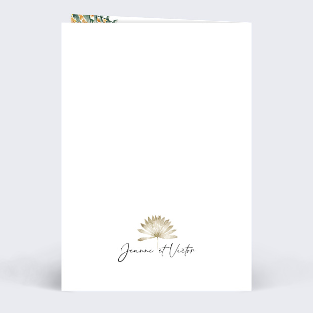 Menu Mariage Bohemia Verso