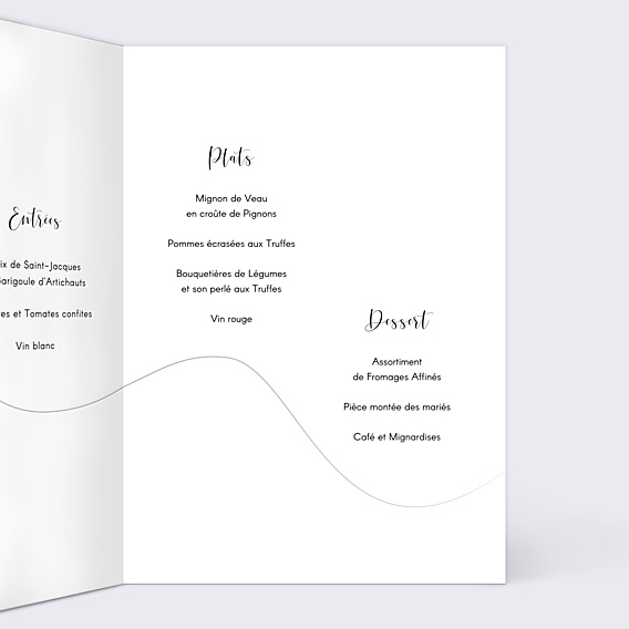 Menu Mariage Tempo