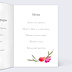 Menu Mariage Ronde de Fleurs