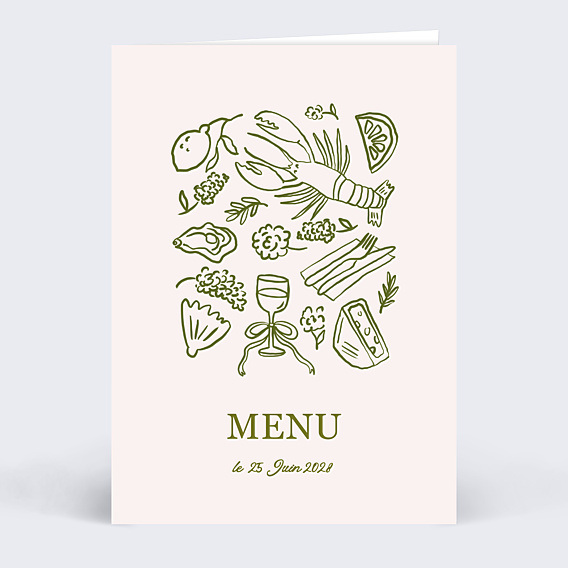 Menu mariage Table de fête