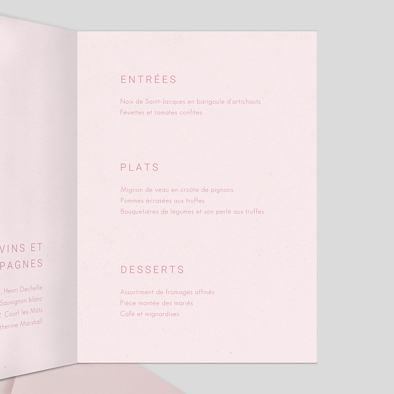 Menu Mariage Maison Lemoine X Popcarte - Ivory