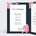 Menu mariage Dark Peony Intérieur Gauche