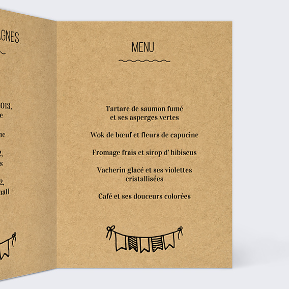 Menu Mariage Petit Carnet