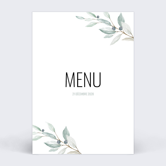 Menu mariage Couronne d’Oliviers