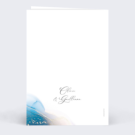 Menu mariage Opaline Verso