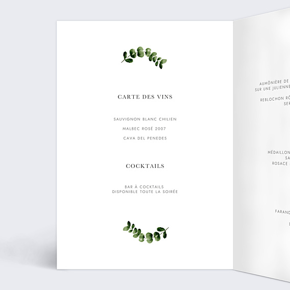 Menu Mariage Tournesol