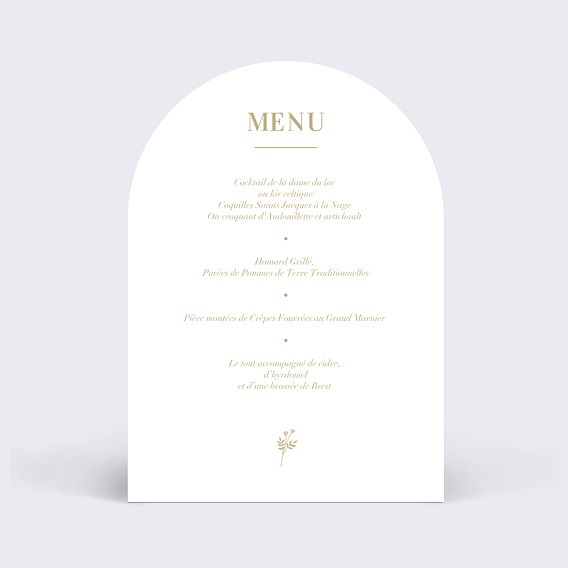Menu mariage Menu Amande Douce Verso