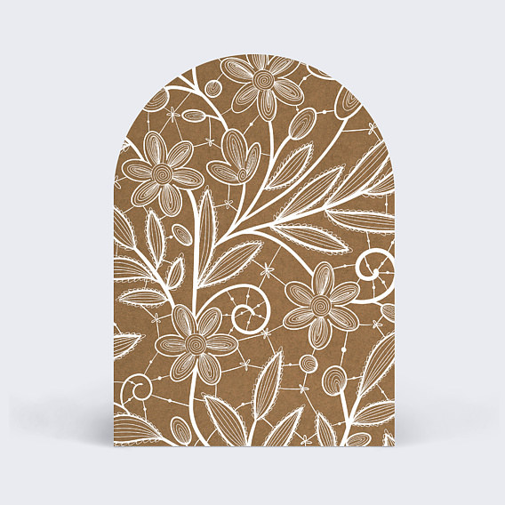 Menu mariage Dentelle Kraft II Verso