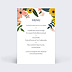 Menu mariage Bouquet Printanier