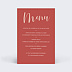 Menu mariage Velours