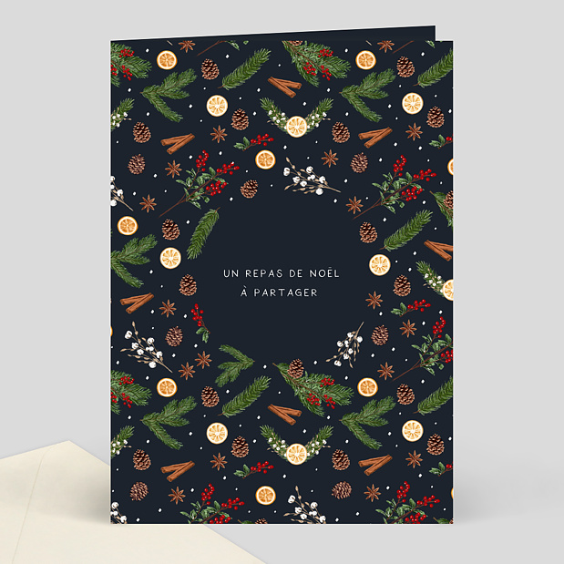 Menu Mariage Essence d'hiver Recto
