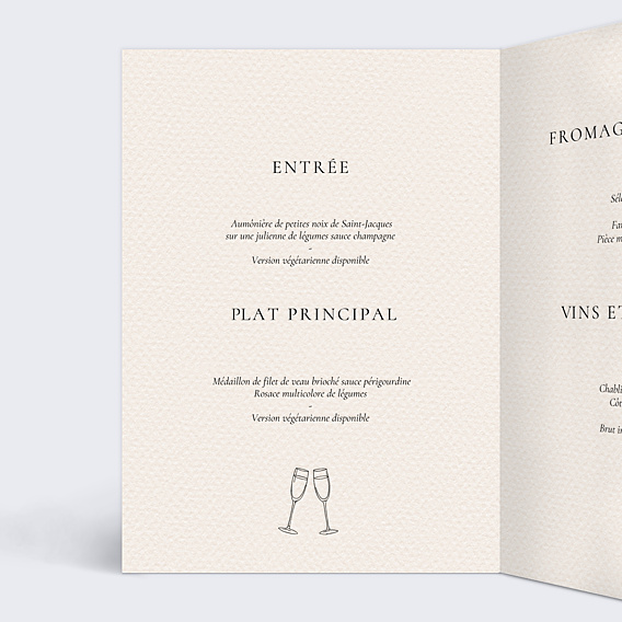 Menu Mariage Domaine