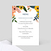 Menu mariage Bouquet Printanier