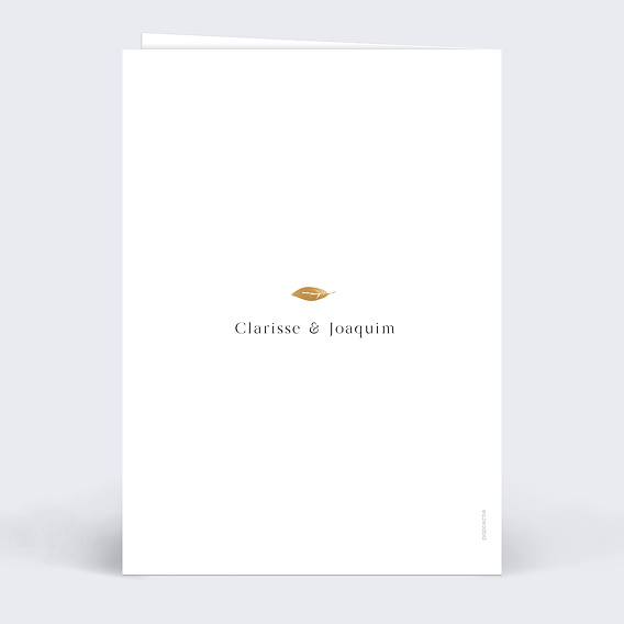 Menu mariage Couronne Chic Verso