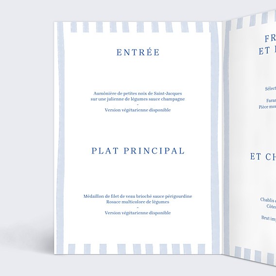 Menu Mariage Dolce vita