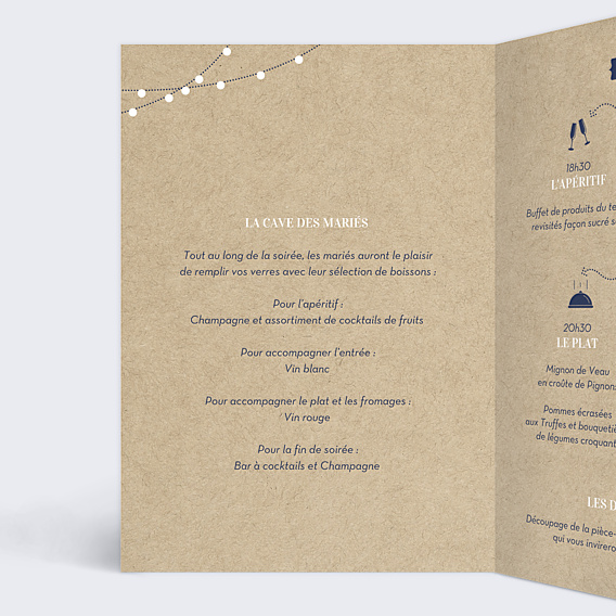 Menu Mariage Notre Histoire