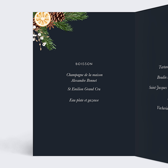 Menu Noël Essence d'hiver