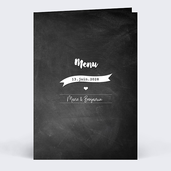 Menu Mariage Jolie Craie