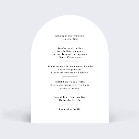 Menu Mariage Sahara