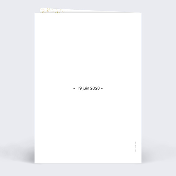 Menu mariage Poudre Ocre Verso