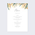 Menu Mariage Poster Bohemia