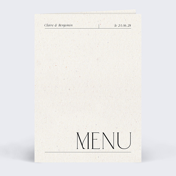 Menu mariage Notre essentiel